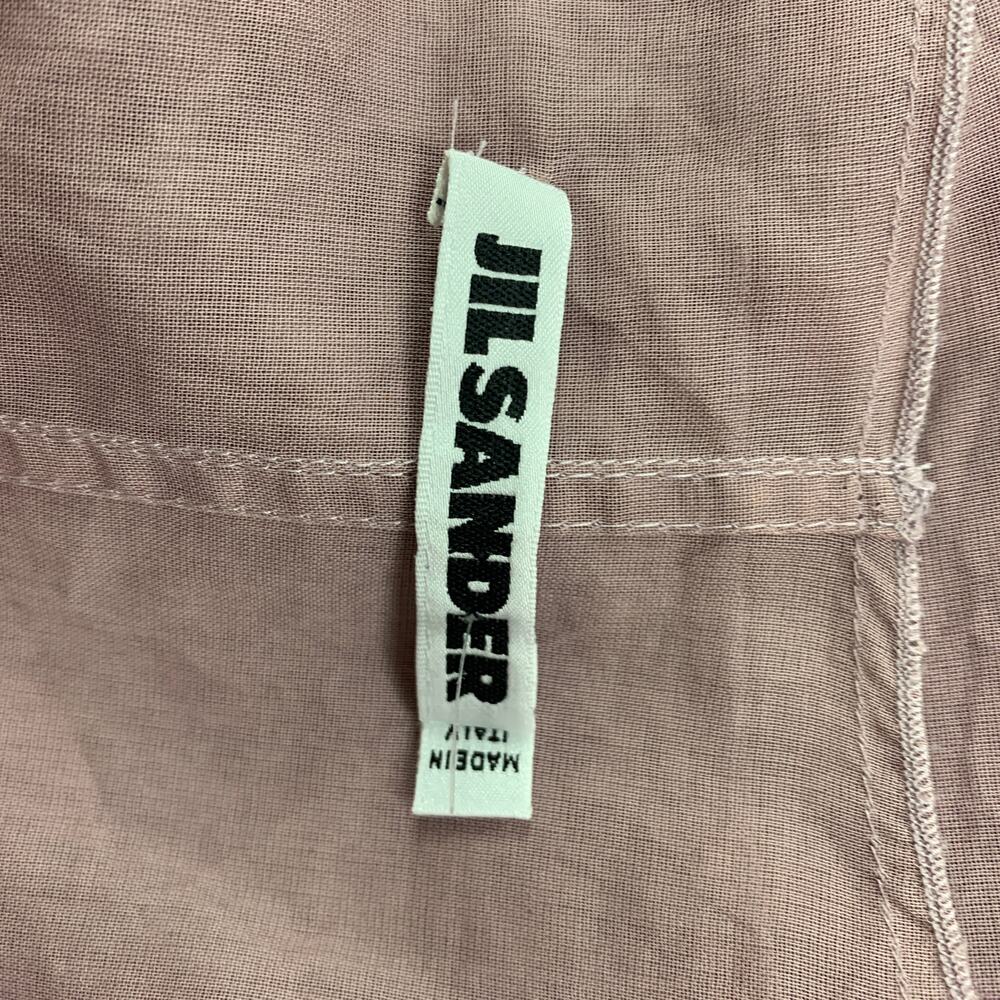 JIL SANDER Size 6 Dust Pink Cotton Pleated Sleeveless Dress - Picture 5 of 5